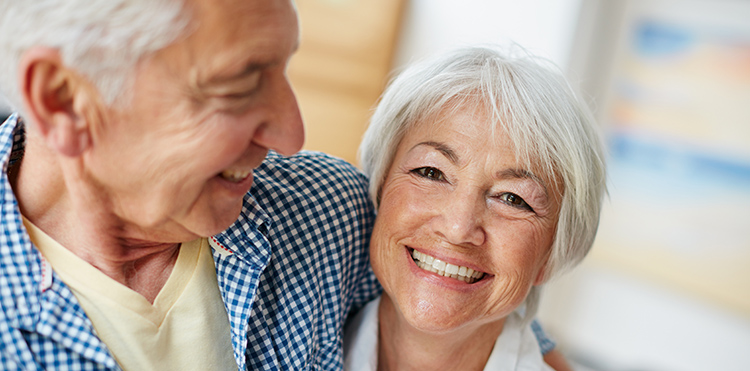 Portrait of a loving senior couple